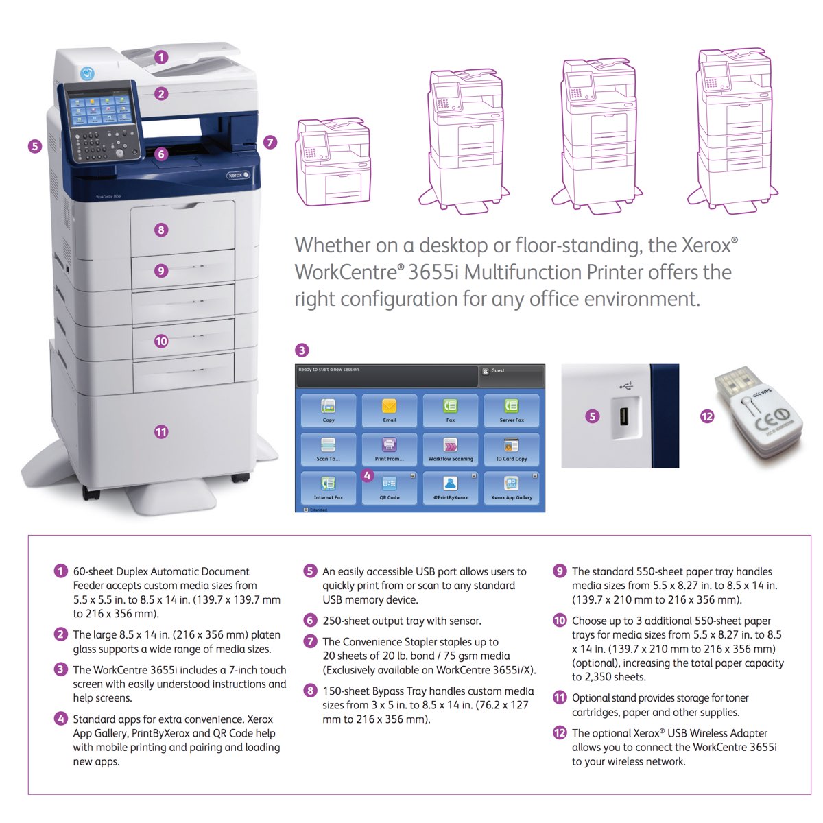 Xerox Copiers:  The Xerox REFURBISHED WC 3655i/X Copier